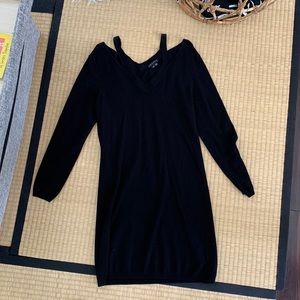 Theory sweater dress with cutouts on the neck line